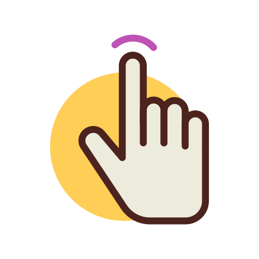 En hånd med en finger, der peger på noget.