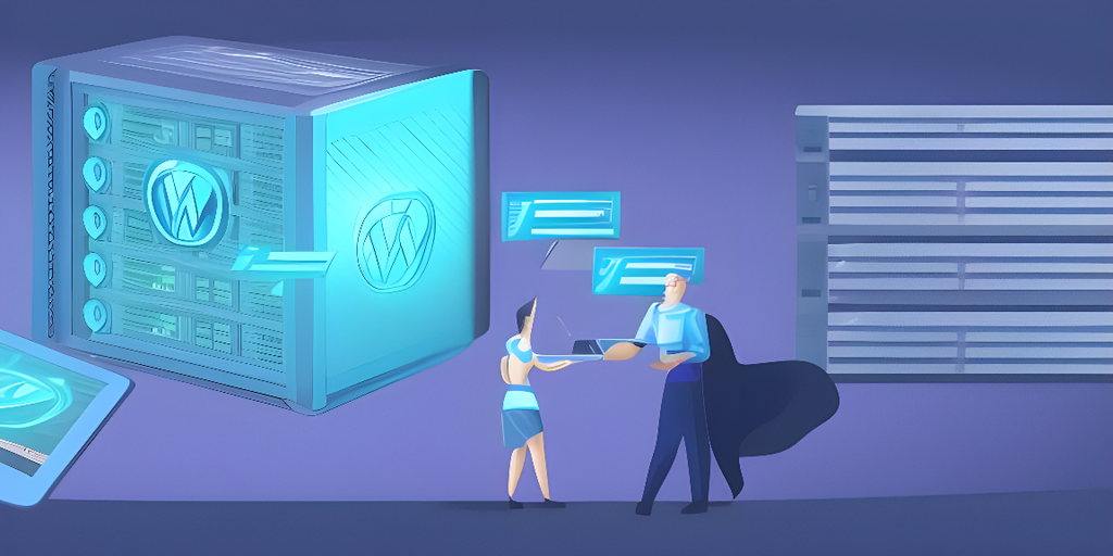A couple assessing a WordPress hosting solution for their needs.