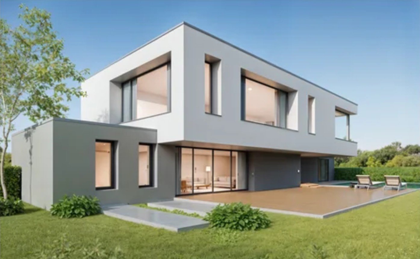 Render exterior inicial de una casa