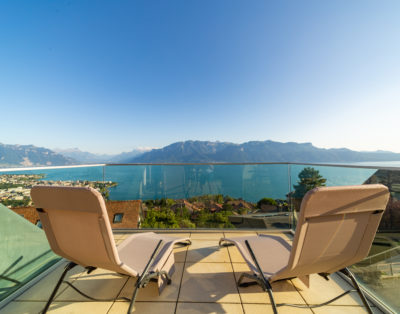 Appartement duplex moderne de 4 chambres avec vue sur le lac à Chardonne