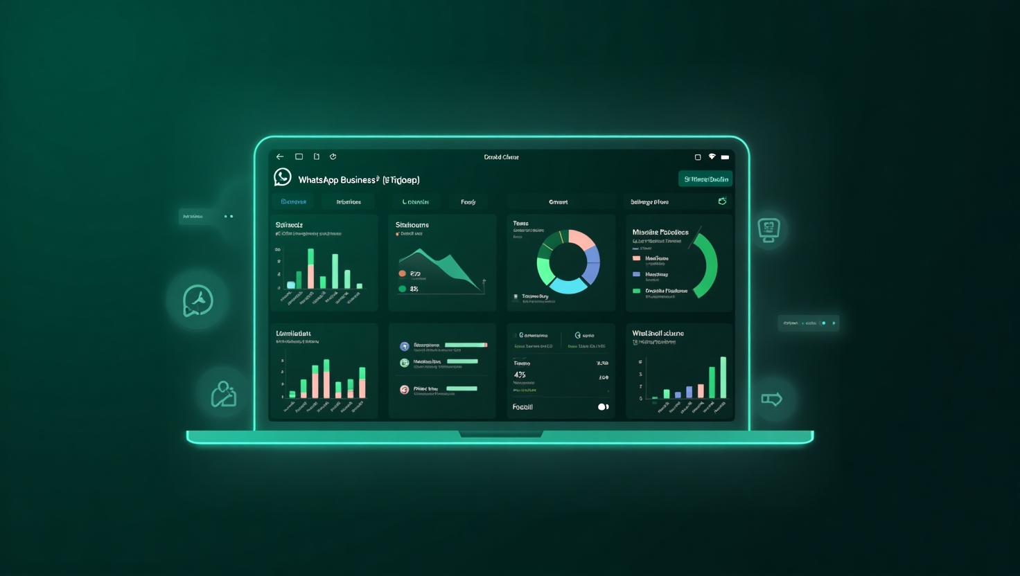 The screen, graphs and, illustrating