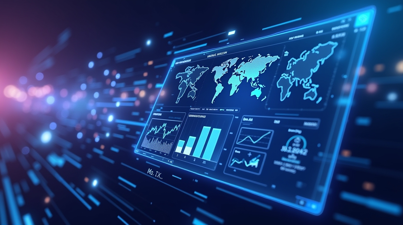 A dashboard, graphs at, representing the analysis