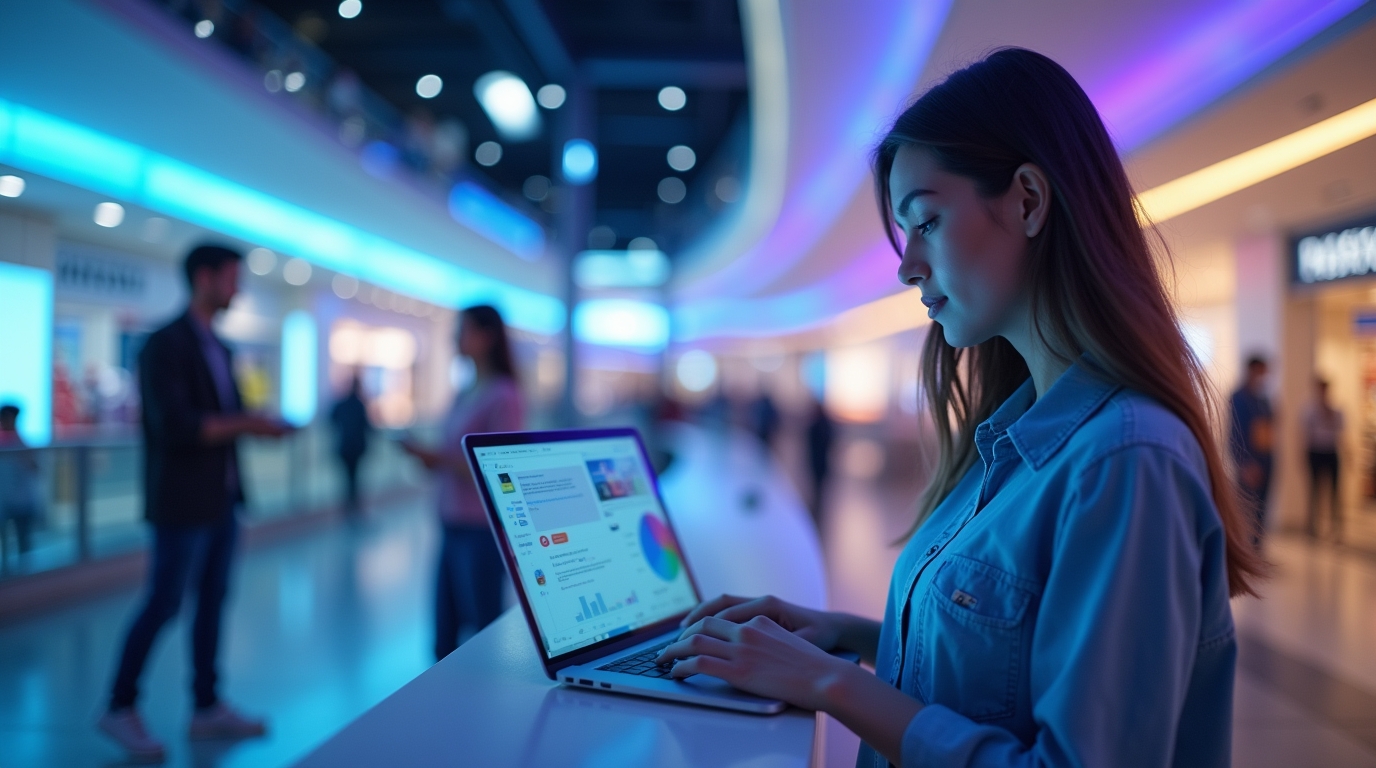 A woman, diagrams and, with people