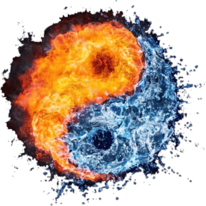 陰陽與火與水現代作為太極拳的象徵