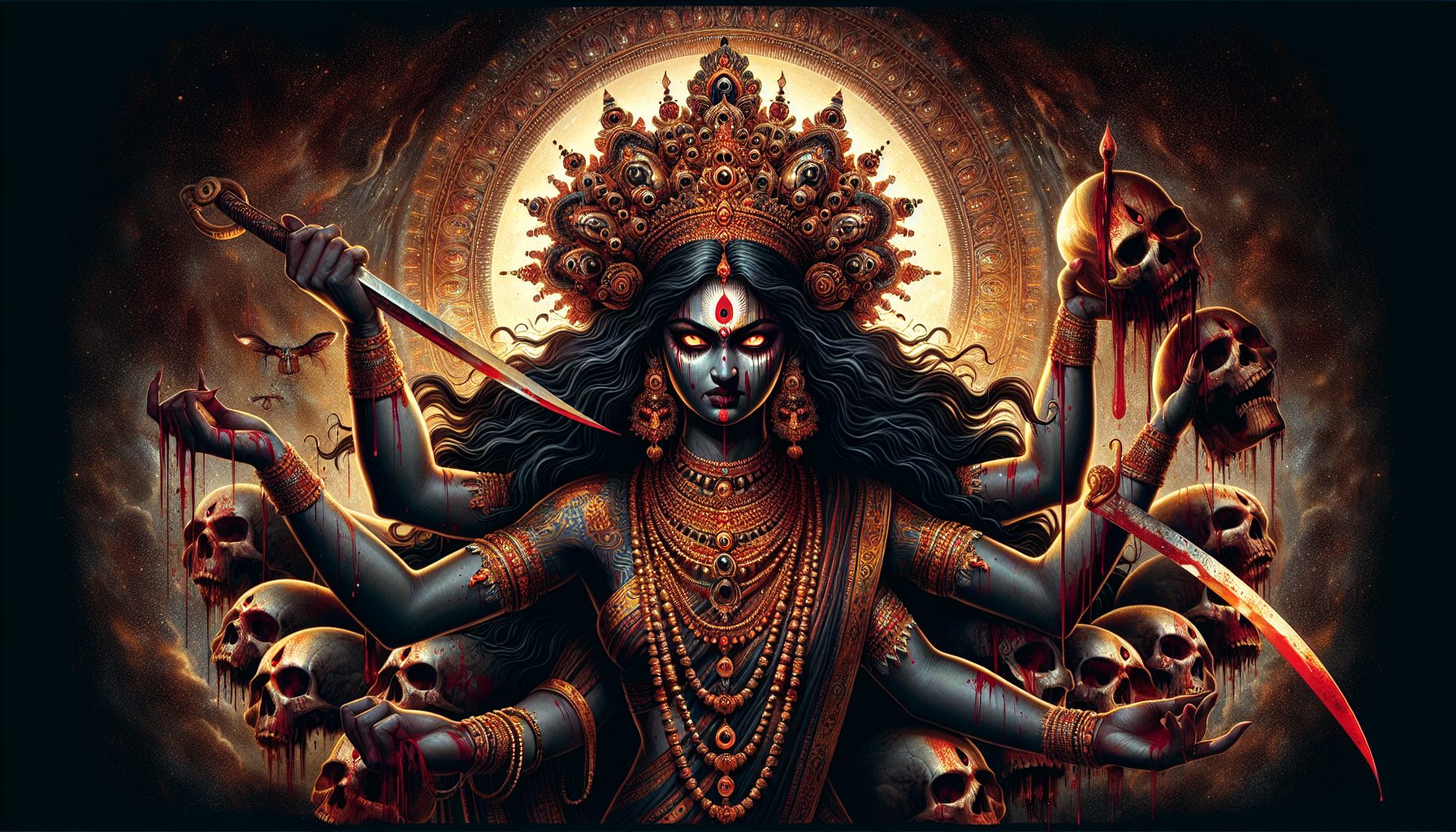 血に染まる、カーリー女神