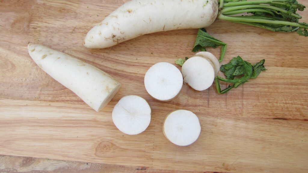 大根と割切りした大根