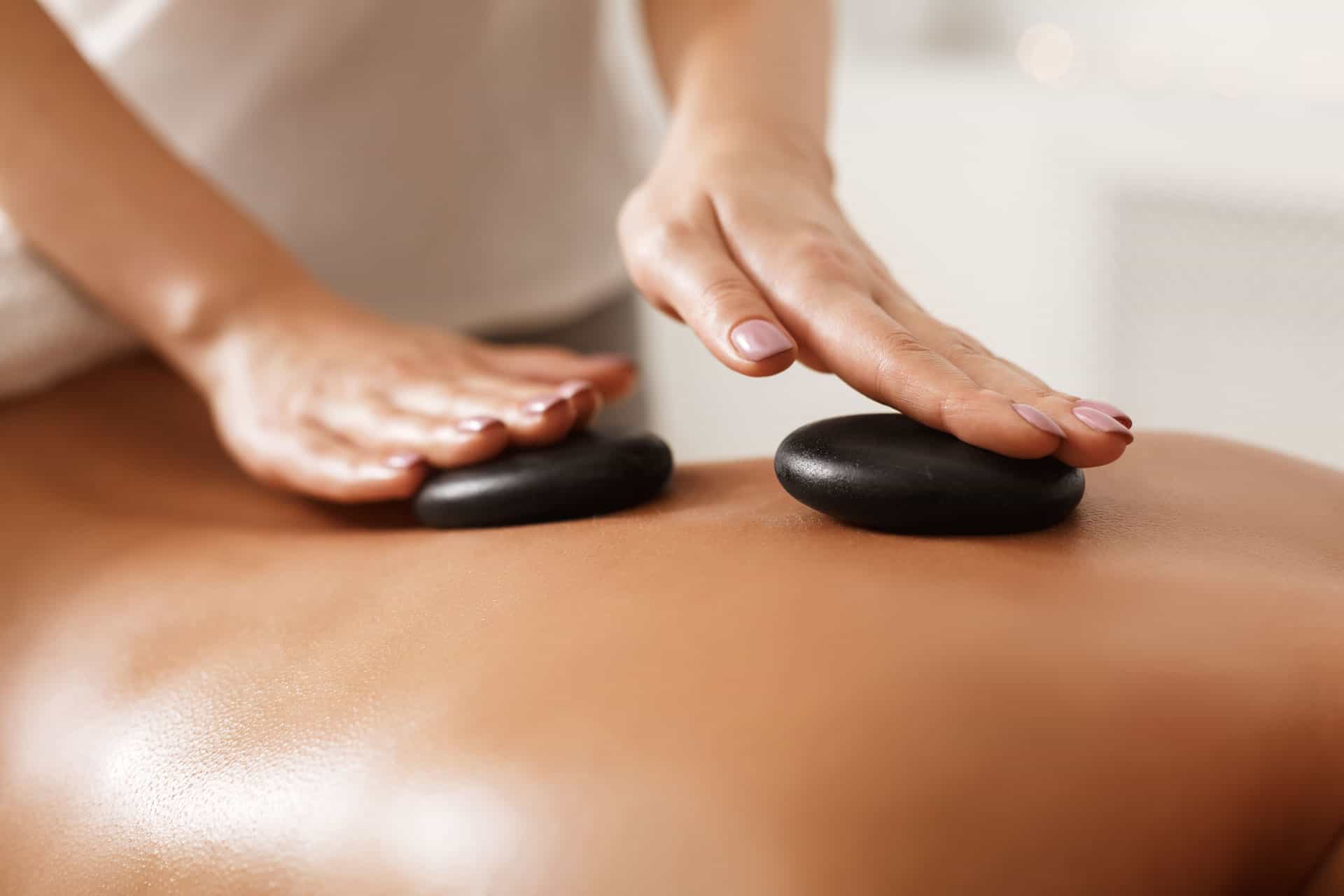 Hot volcanic stone massage