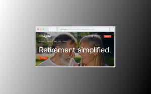 Diseño de la página web para una jubilación más brillante