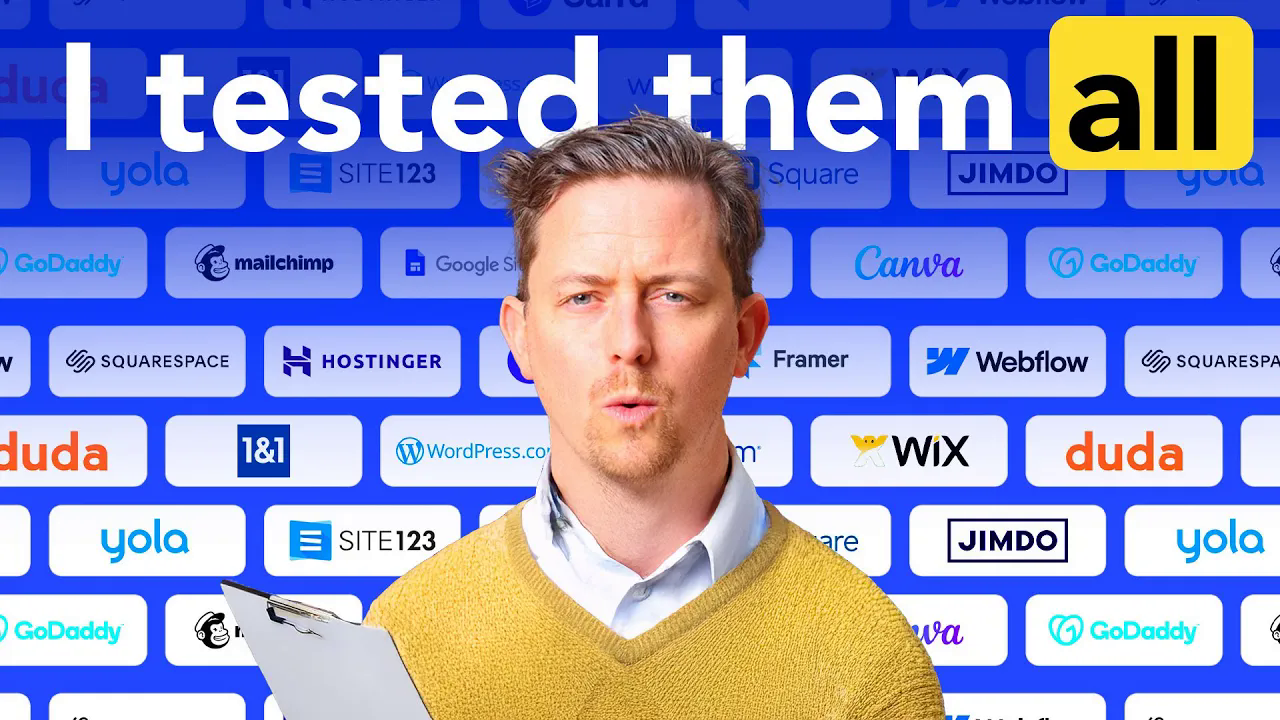 Construir el mismo sitio web 20 veces — Comparación de creadores de sitios web