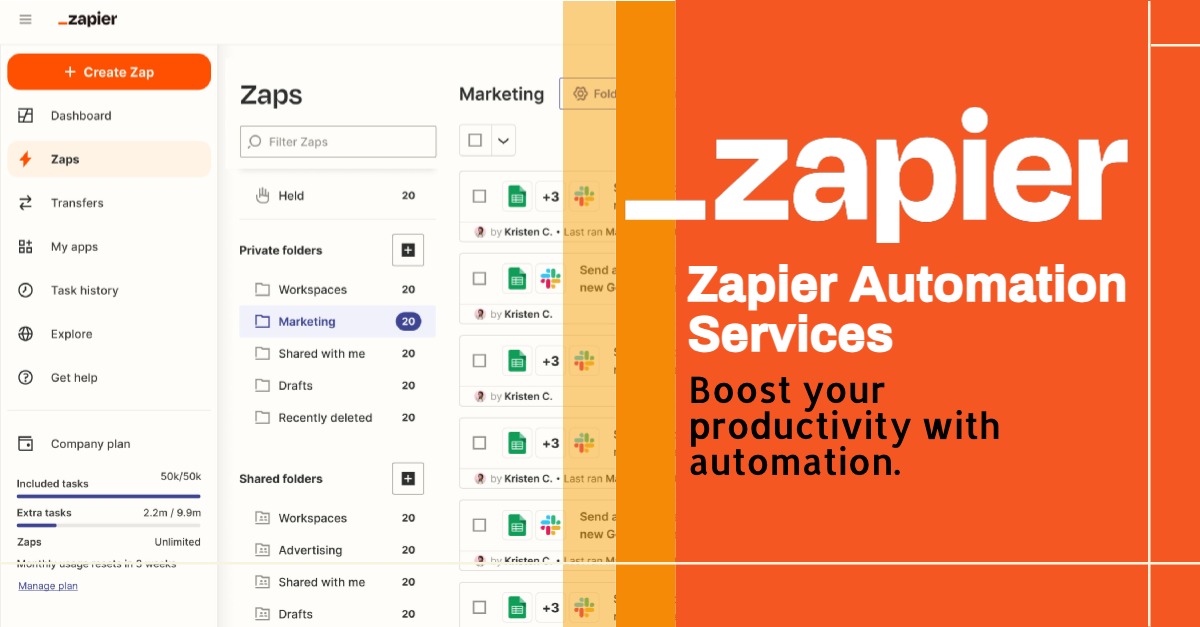 Servicios de Automatización Zapier