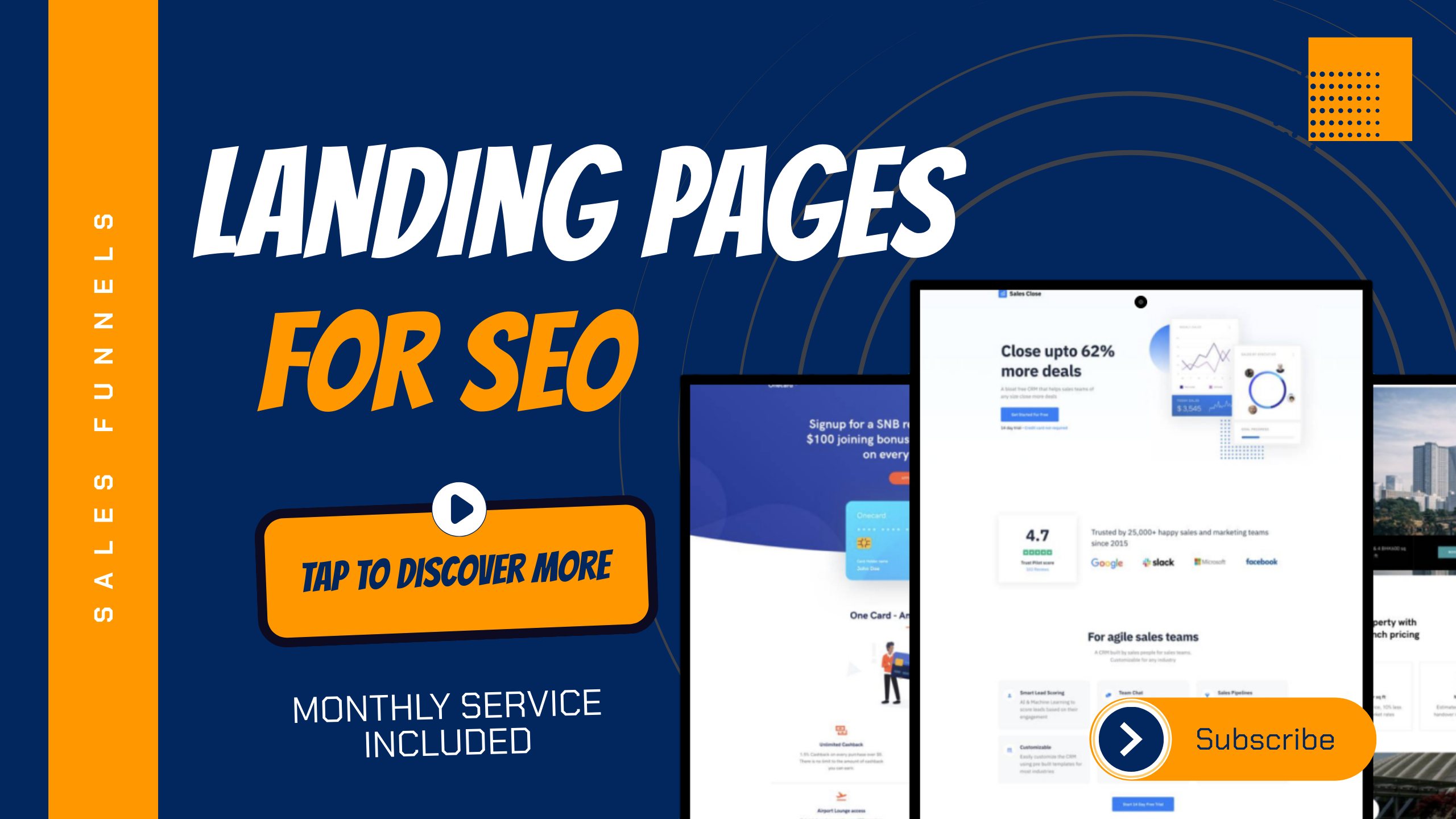 Crea páginas de aterrizaje para tu sitio web, negocio o aplicación