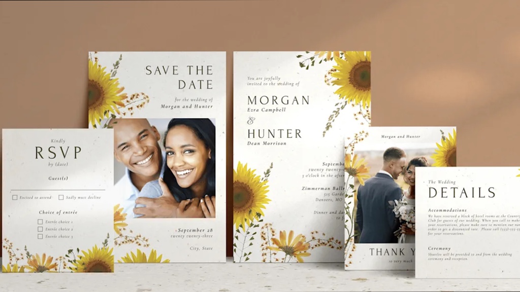 Crea invitaciones de boda preciosas