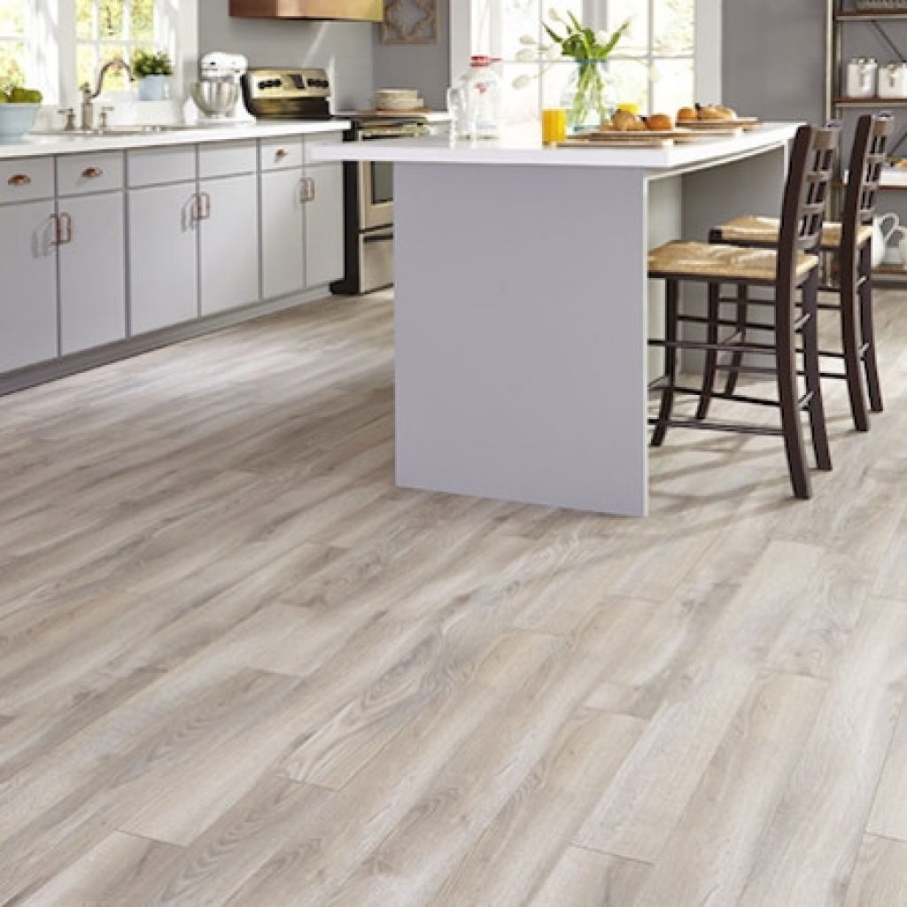 ห้องครัว พื้นไม้แอชสีขาว