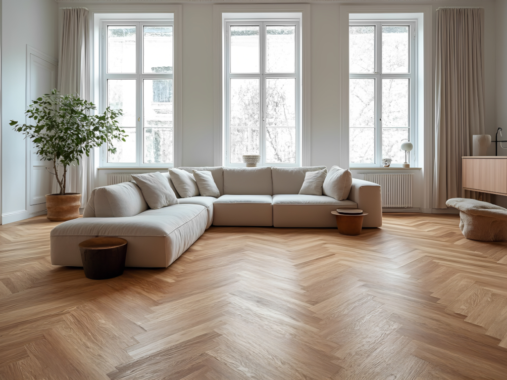 พื้นกระดูกปลาไม้โอ๊ค