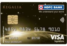 HDFC VISA Regalia Credit Card एचडीएफसी वीजा रेगलिया