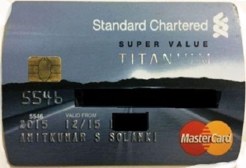 Standard Chartered Titanium Credit Card स्टैंडर्ड चार्टर्ड टाइटेनियम क्रेडिट कार्ड