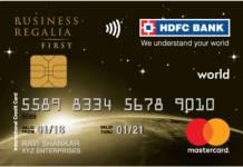 HDFC Regalia First Credit Card एचडीएफसी रेगलिया फर्स्ट क्रेडिट कार्ड
