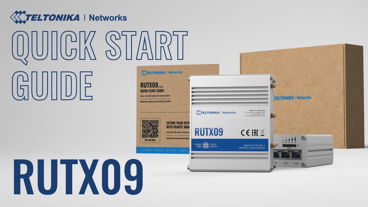 Quick Start Guide | Teltonika Networks RUTX09 Router