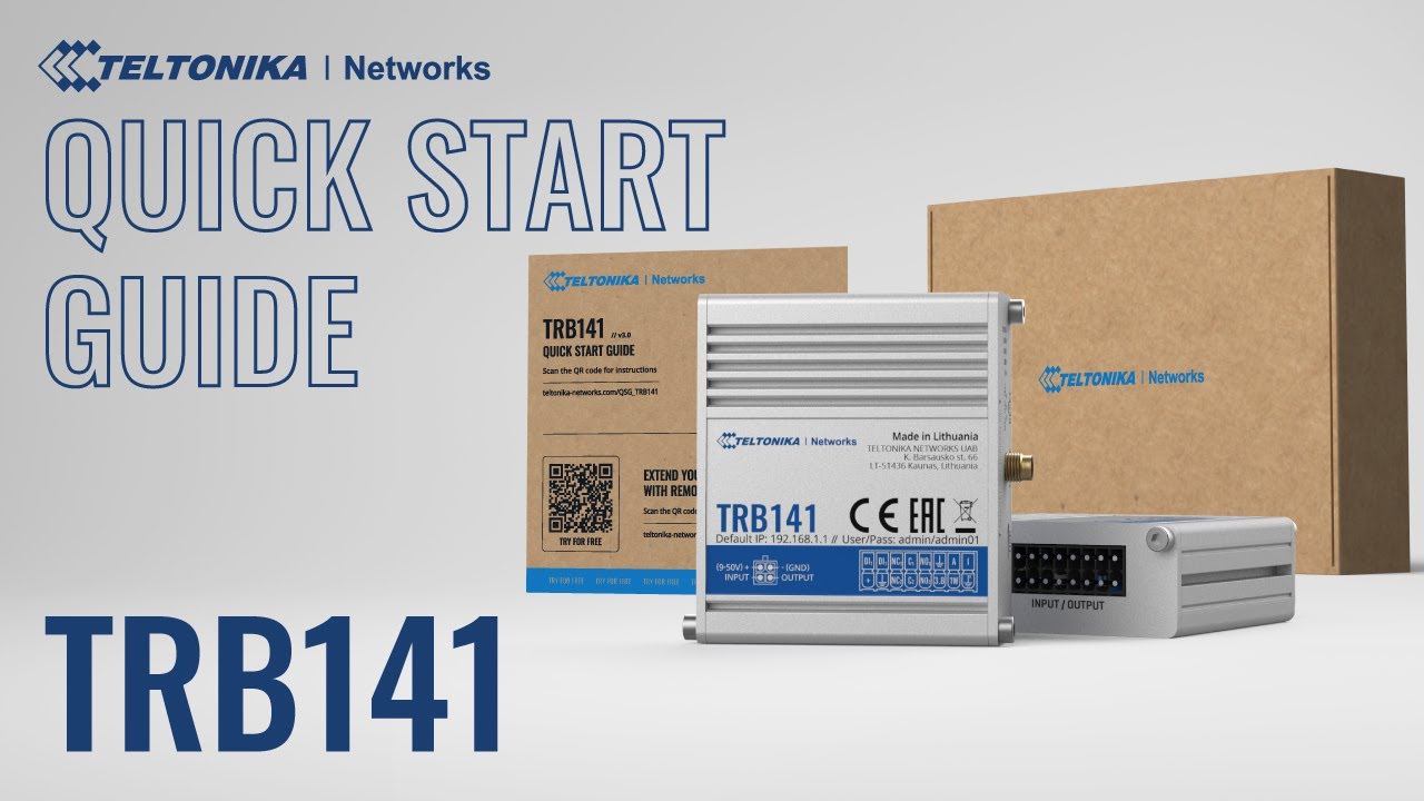 Guia de início rápido | Teltonika TRB141 Gateway