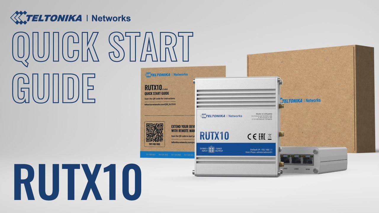 Quick Start Guide | Teltonika Networks RUTX10 Router