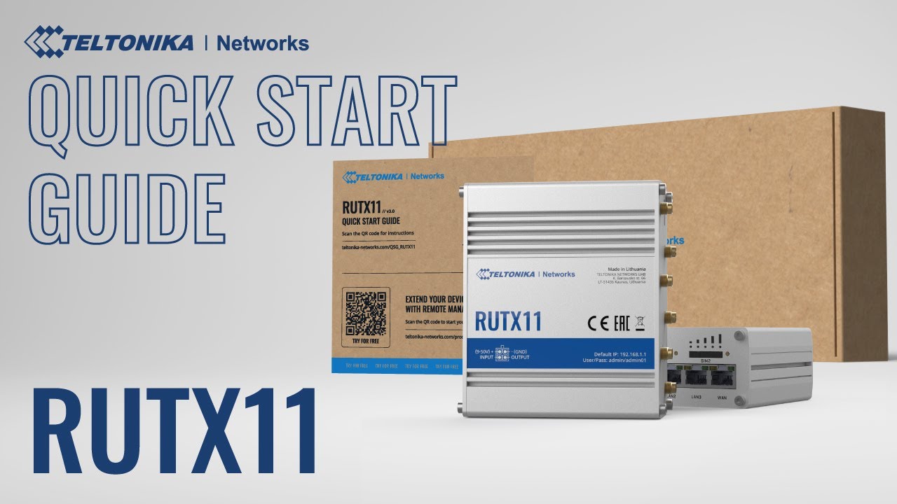 Quick Start Guide | Teltonika RUTX11 Router