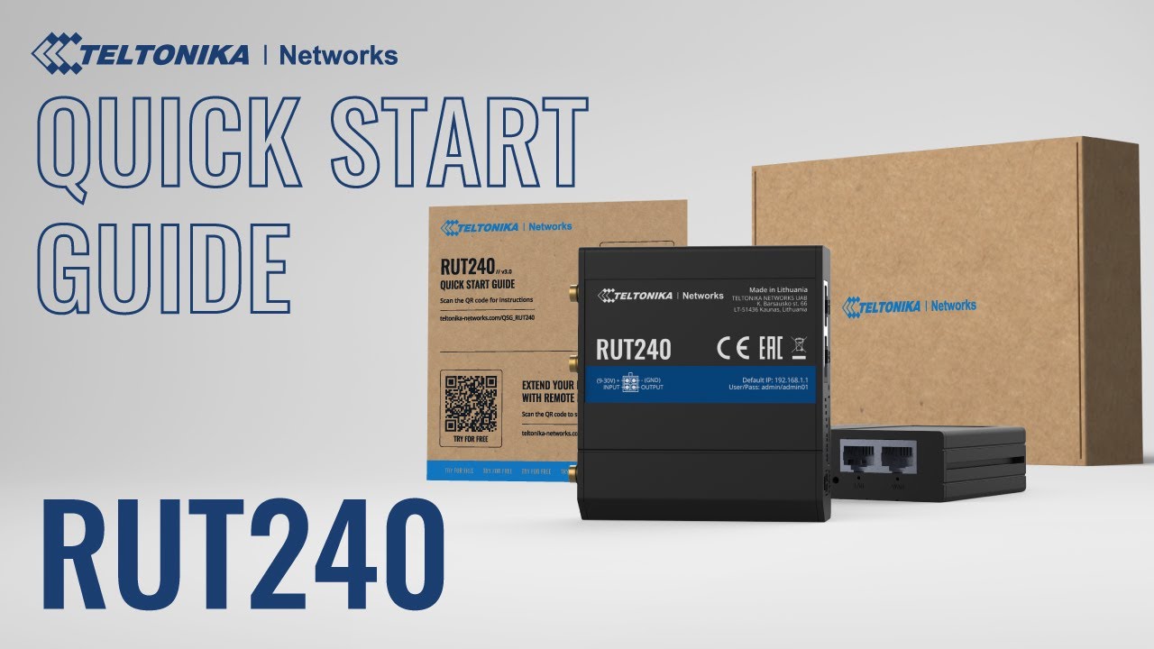 Quick Start Guide | Teltonika Networks RUT240 Cellular Router