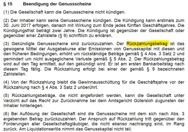 Rückzahlungsbetrag