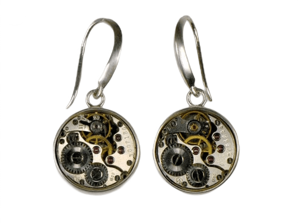 Pendientes Alpha | 'Serie Tempus Fugit' | Colección Machinarium de Decimononic