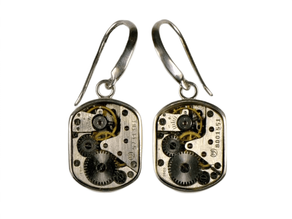 Pendientes Beta | 'Serie Tempus Fugit' | Colección Machinarium de Decimononic