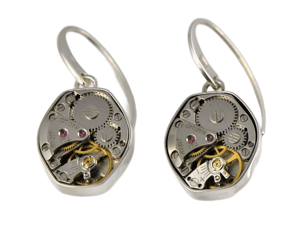 Pendientes Gamma | 'Serie Tempus Fugit' | Colección de Machinarium por Decimononic