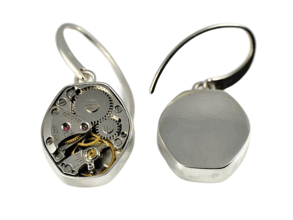 Pendientes Gamma | 'Serie Tempus Fugit' | Colección Machinarium por Decimononic - Imagen 2