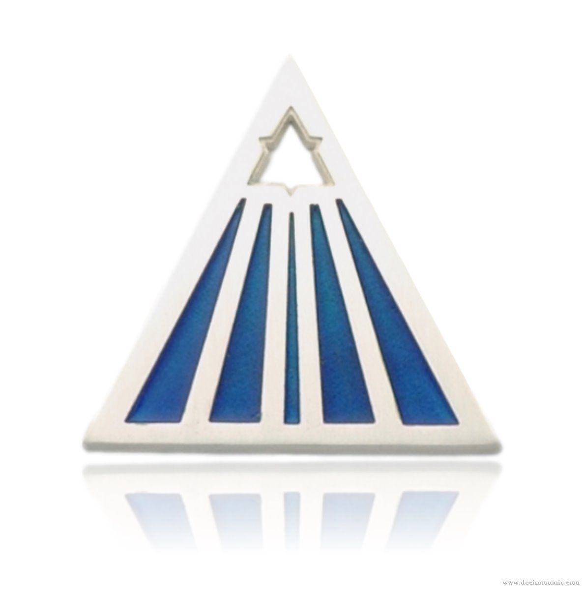 Non Omnis Moriar - Egyptian Blue Edition - Colgante de planchette de plata de ley de Decimononic