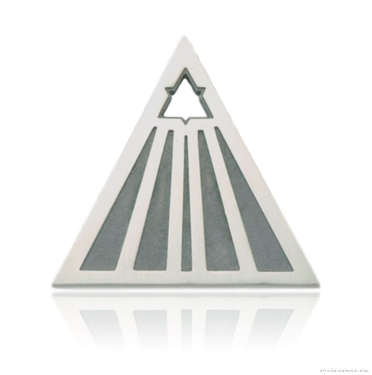 Non Omnis Moriar - Colgante de plancheta de plata de ley de Decimononic