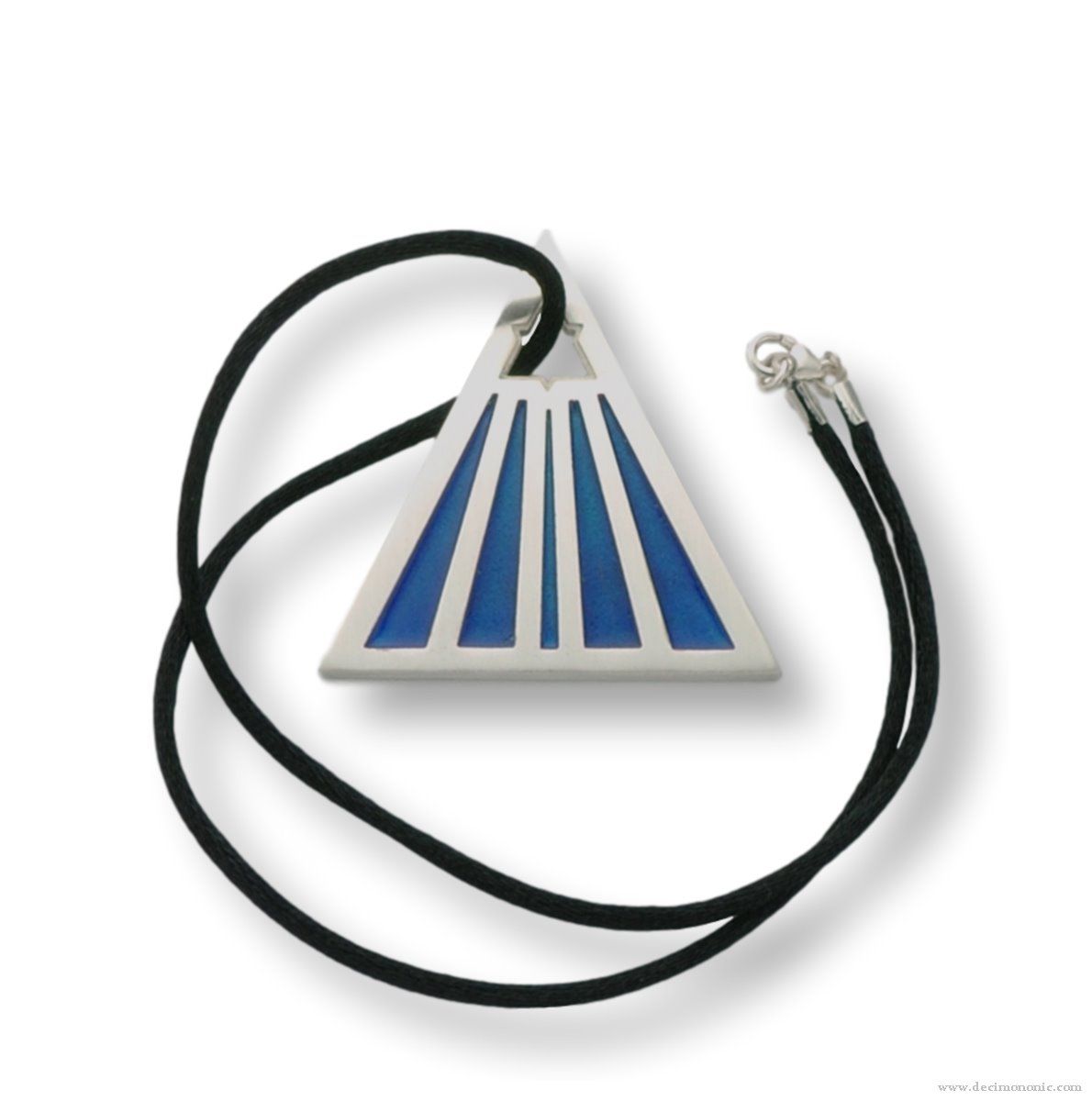 Non Omnis Moriar - Egyptian Blue Edition - Colgante de planchette de plata de ley de Decimononic