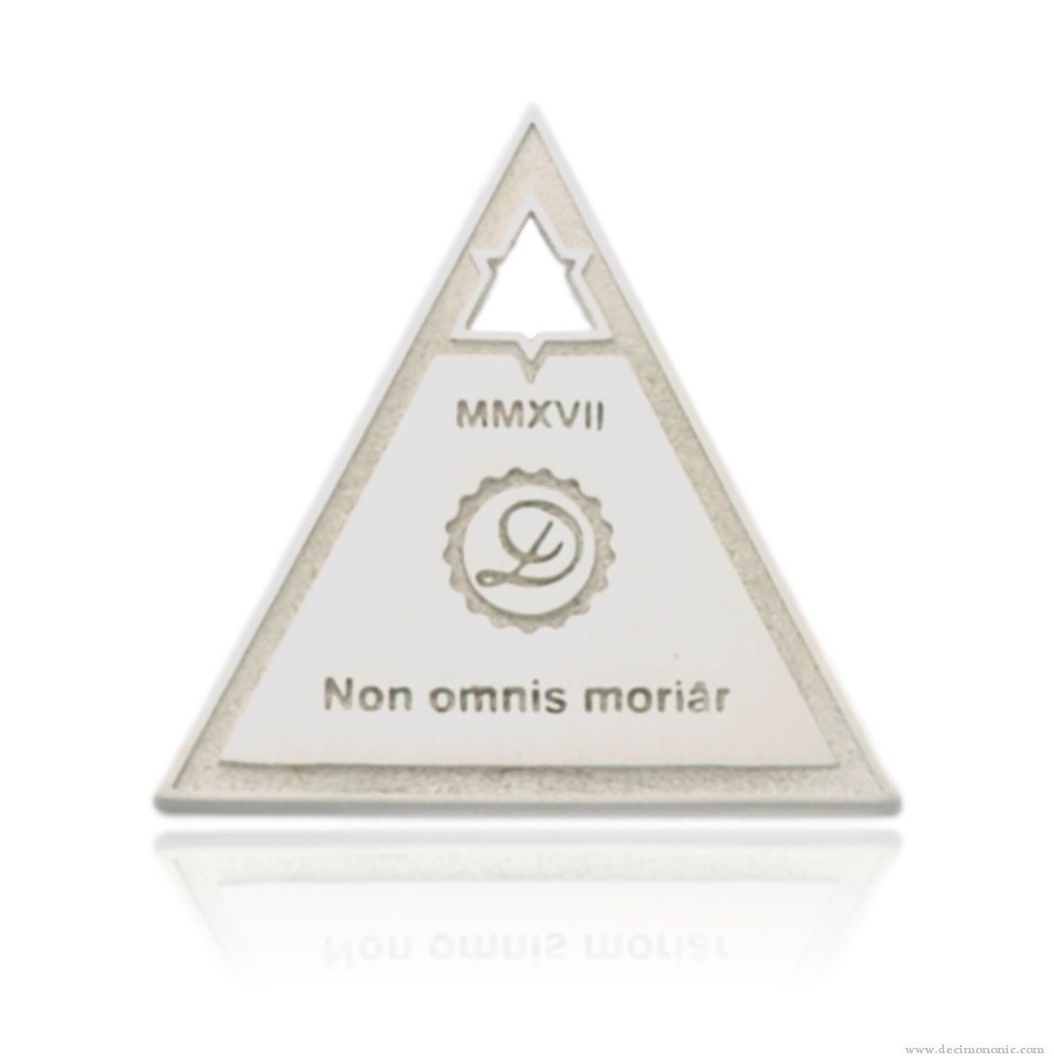 Non Omnis Moriar - Egyptian Blue Edition - Colgante de planchette de plata de ley de Decimononic