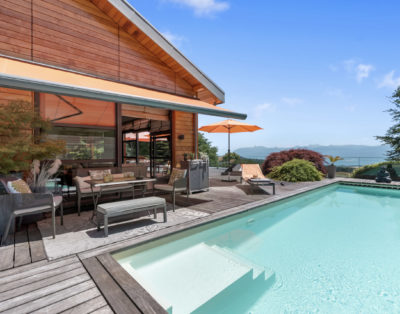 Exclusive Geneva region retreat with Pool, for 9 people, modern with panoramic views