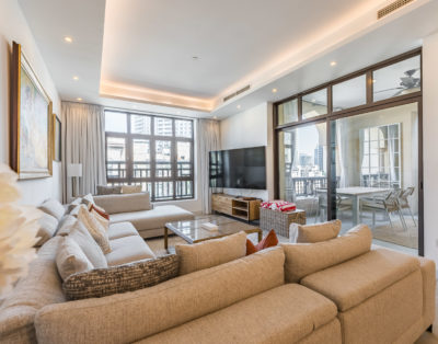 Appartement de luxe de 2,5 chambres avec piscine privée dans le centre-ville de Dubaï