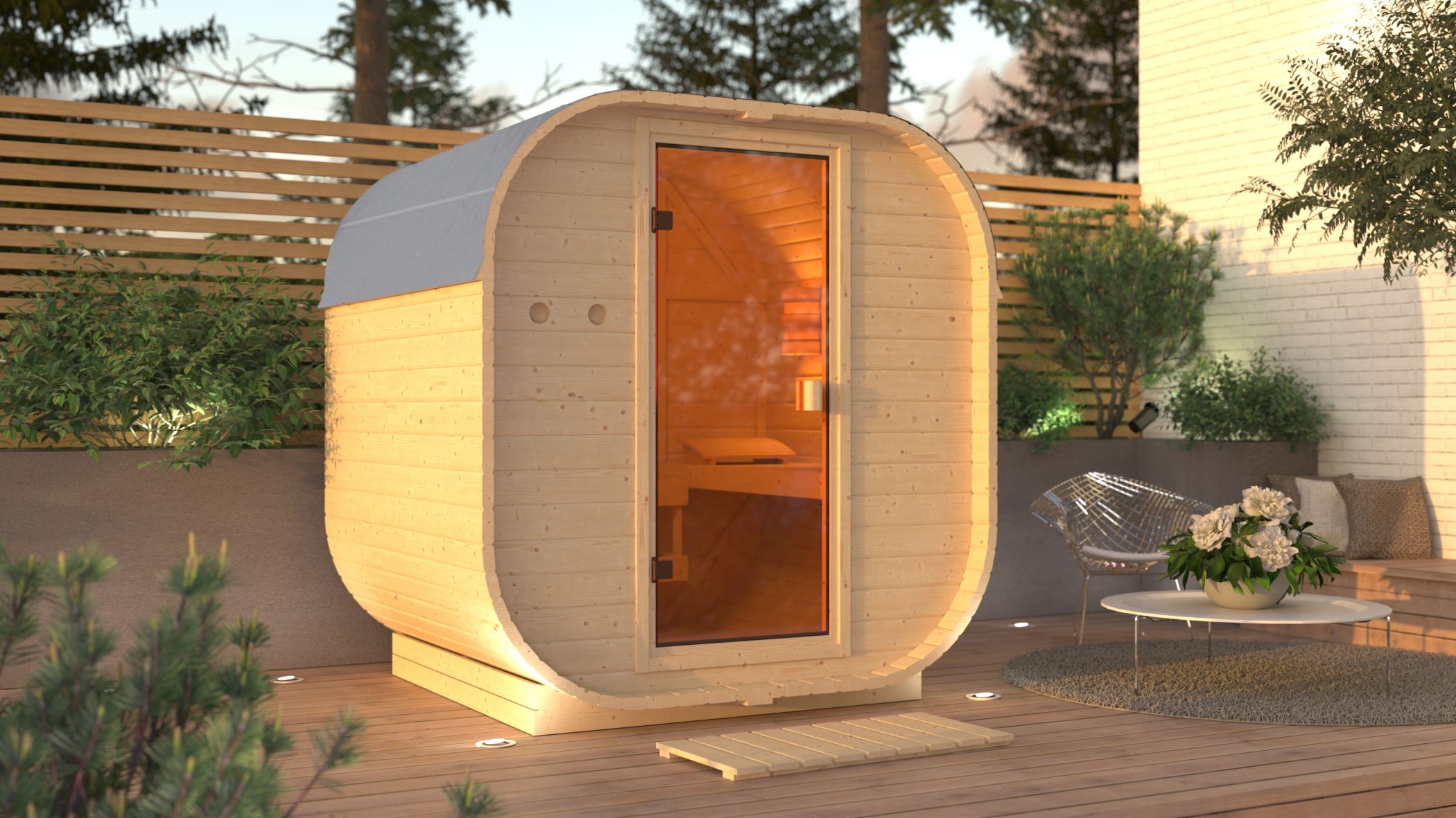 Barrel sauna Quadro 1