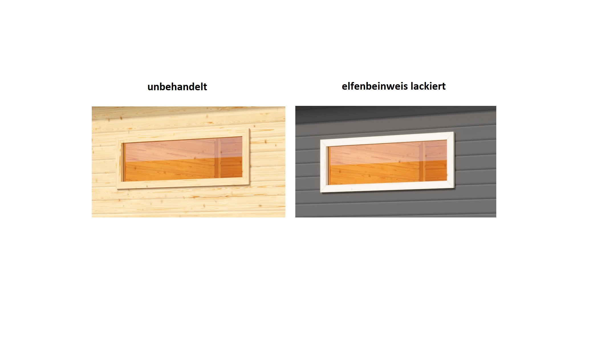 Clear glass sauna window for 38/40 mm saunas