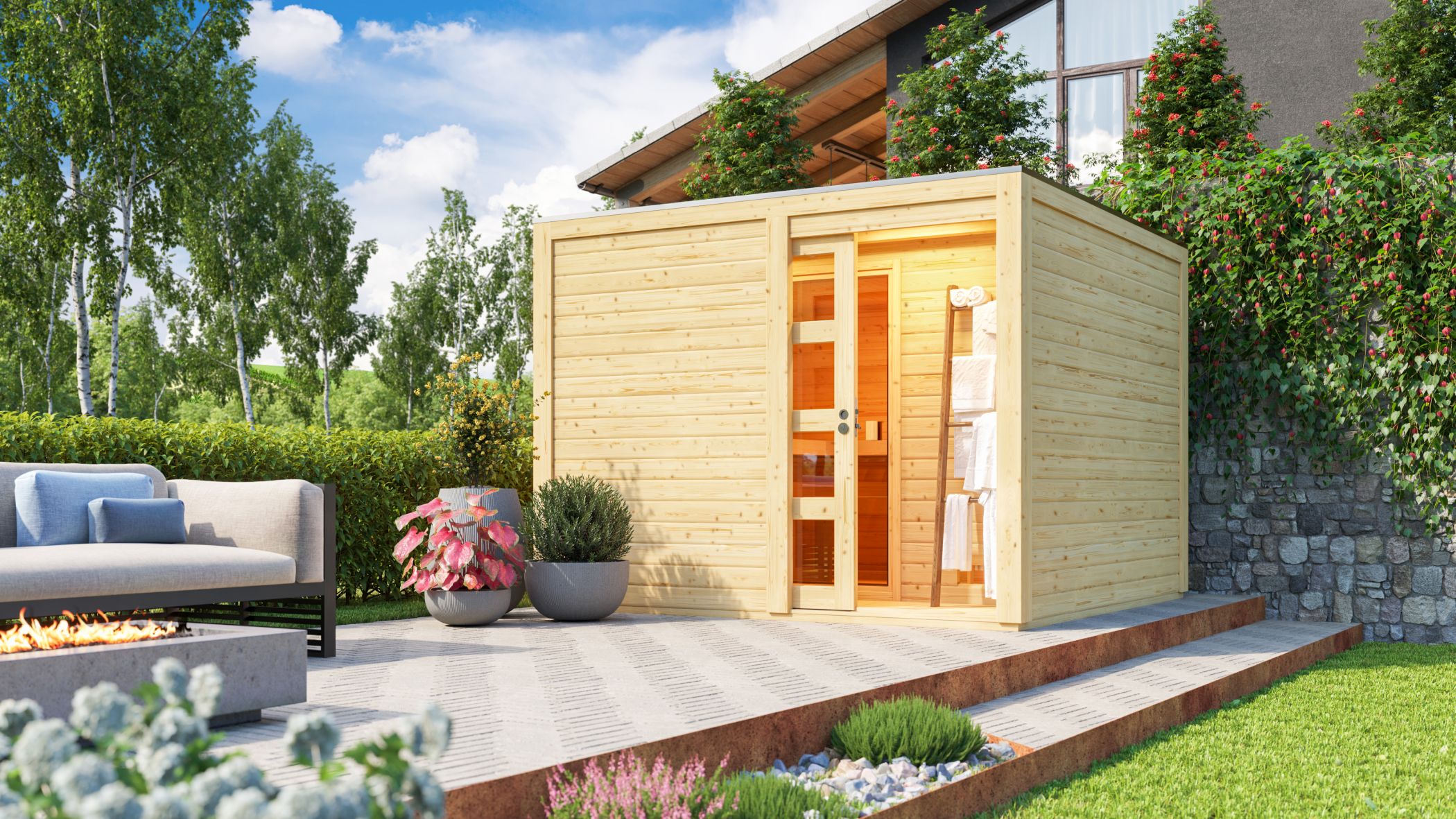 Sauna house Cuben with anteroom