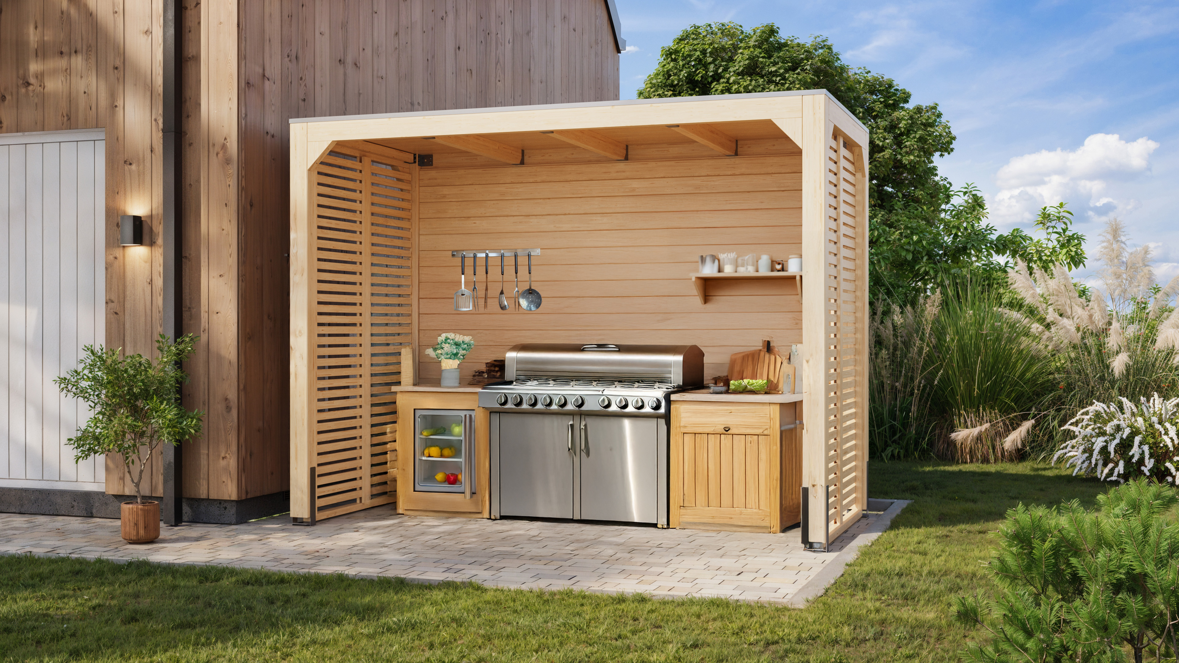 Grill Kitchen Shelter Grill Pavilion Shelter Cubus