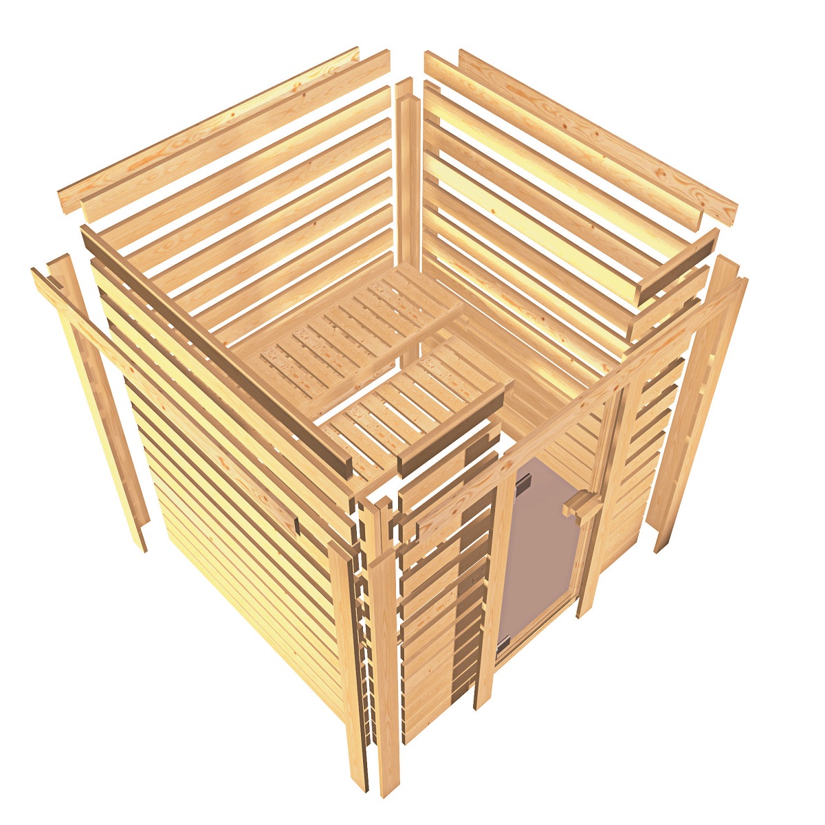 Karibu Sauna Exploded drawing