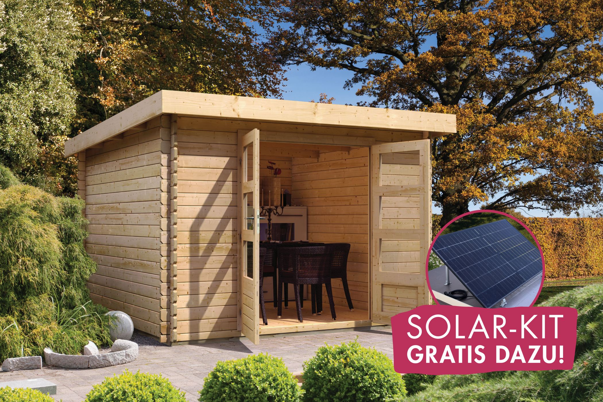 Garden house Bastrup 3 with SOLAR-KIT