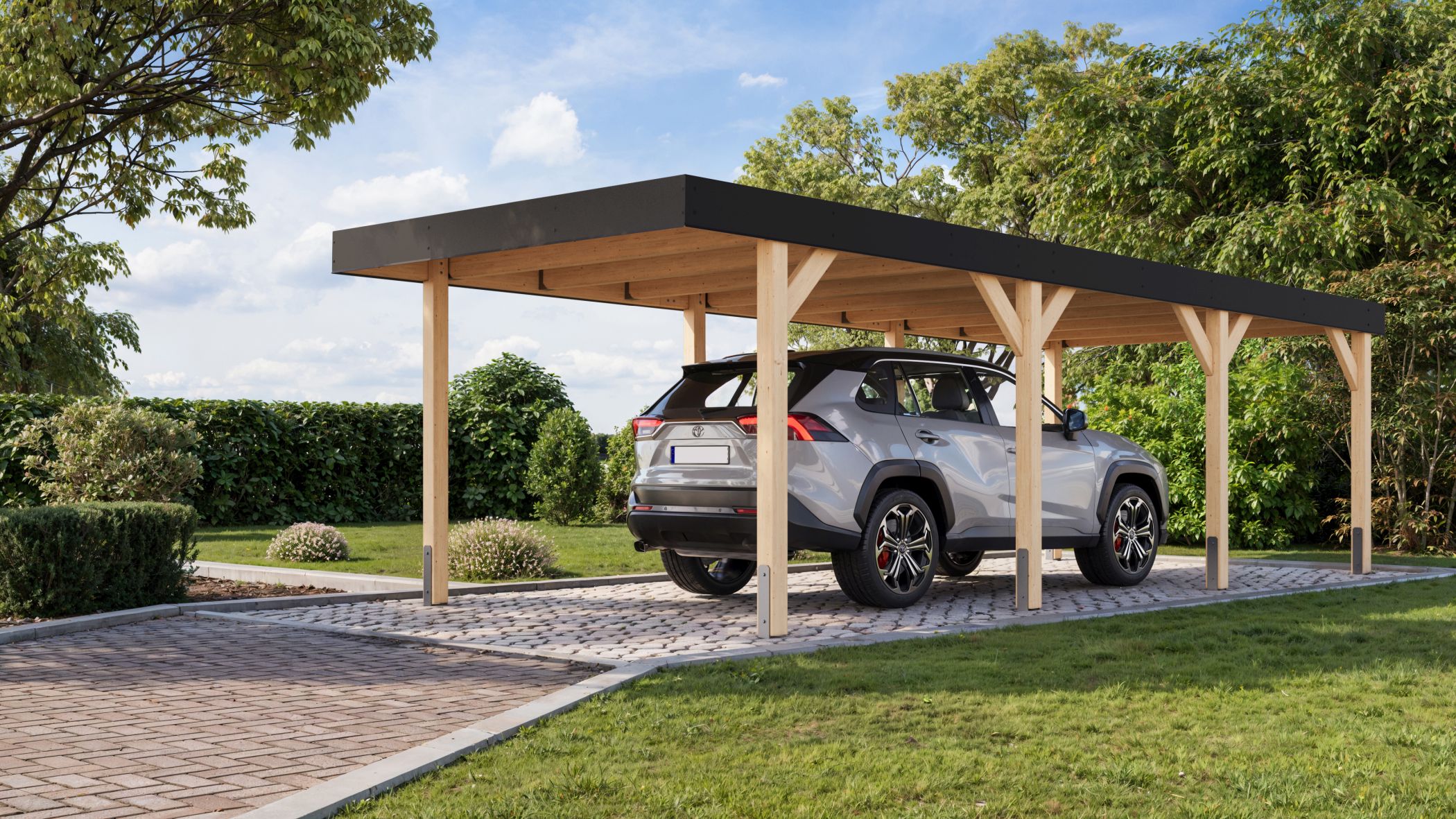 Single Carport Glulam 2