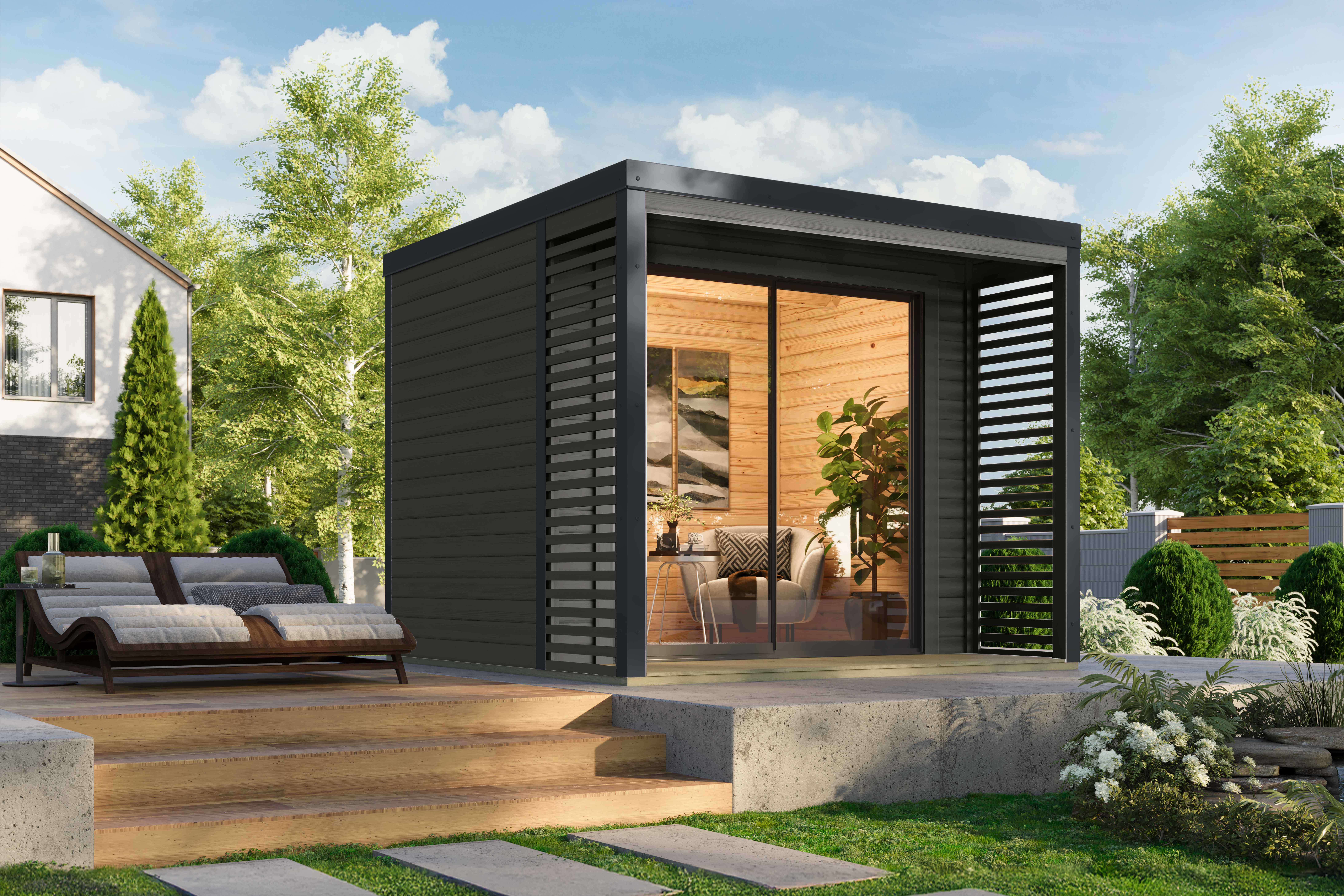 Interior Design, Backyard, Outdoor, Grass, Living, Interior Design, Backyard, Living, Grass, House