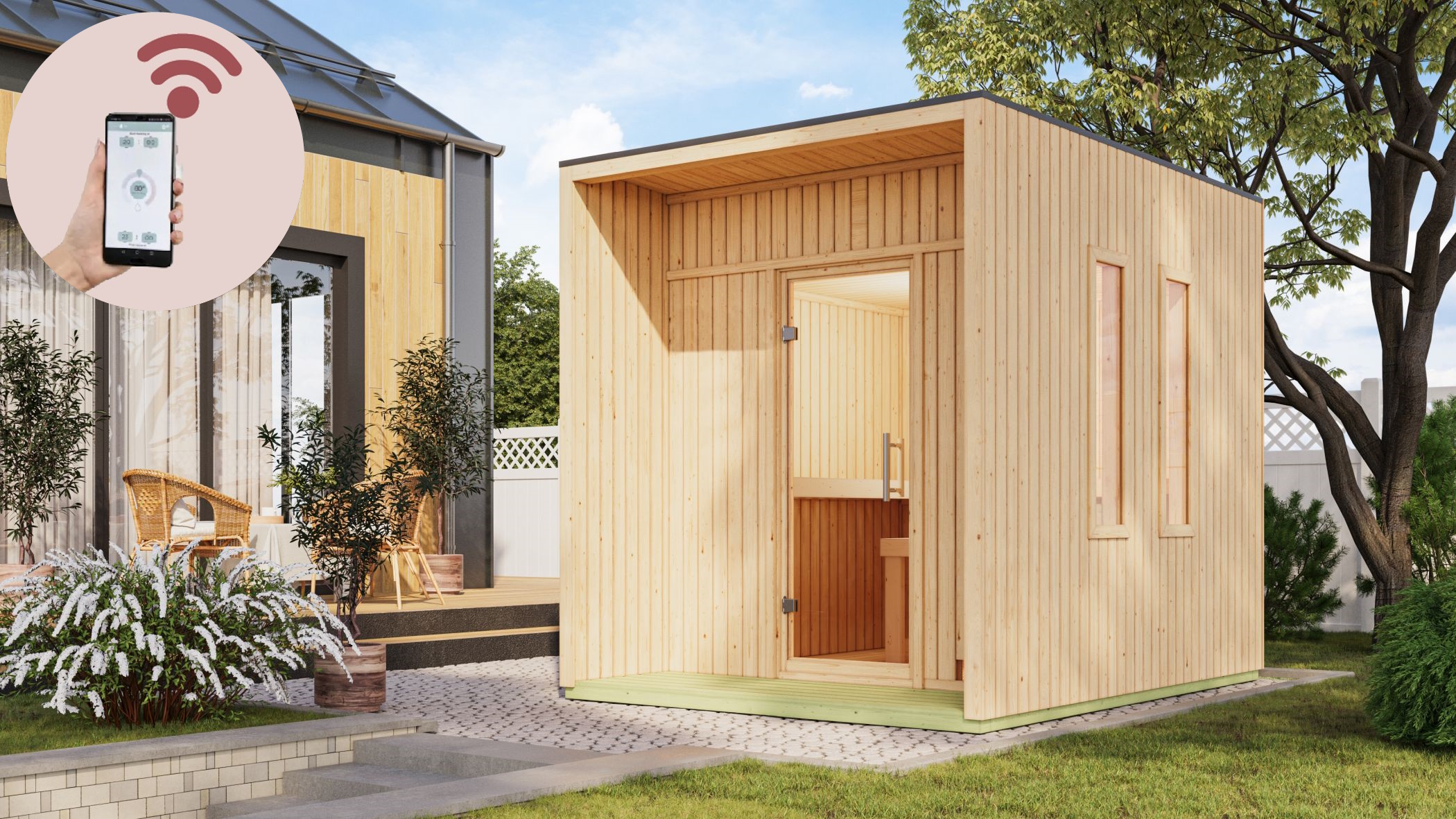 Sauna house Laguna / + stove and HUUM WIFI control unit