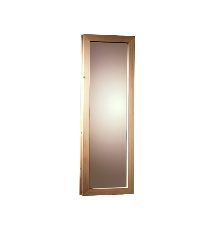 68mm sauna window for indoor saunas - bronzed