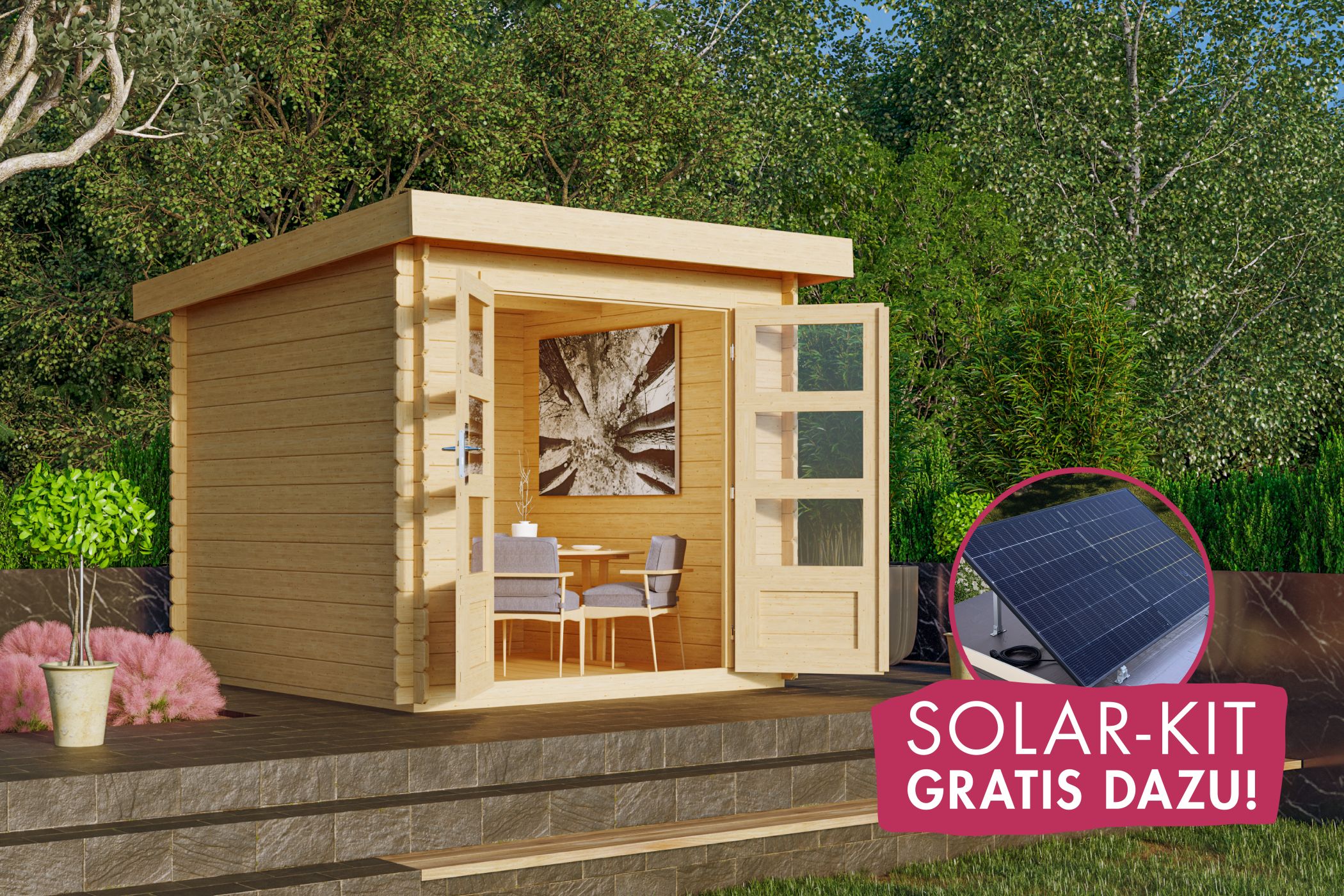 Garden house Bastrup 2 with SOLAR-KIT