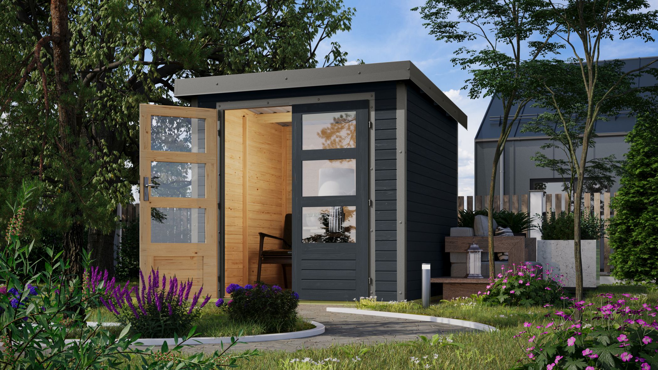 Garden Shed Wood & Metal Jupiter 2