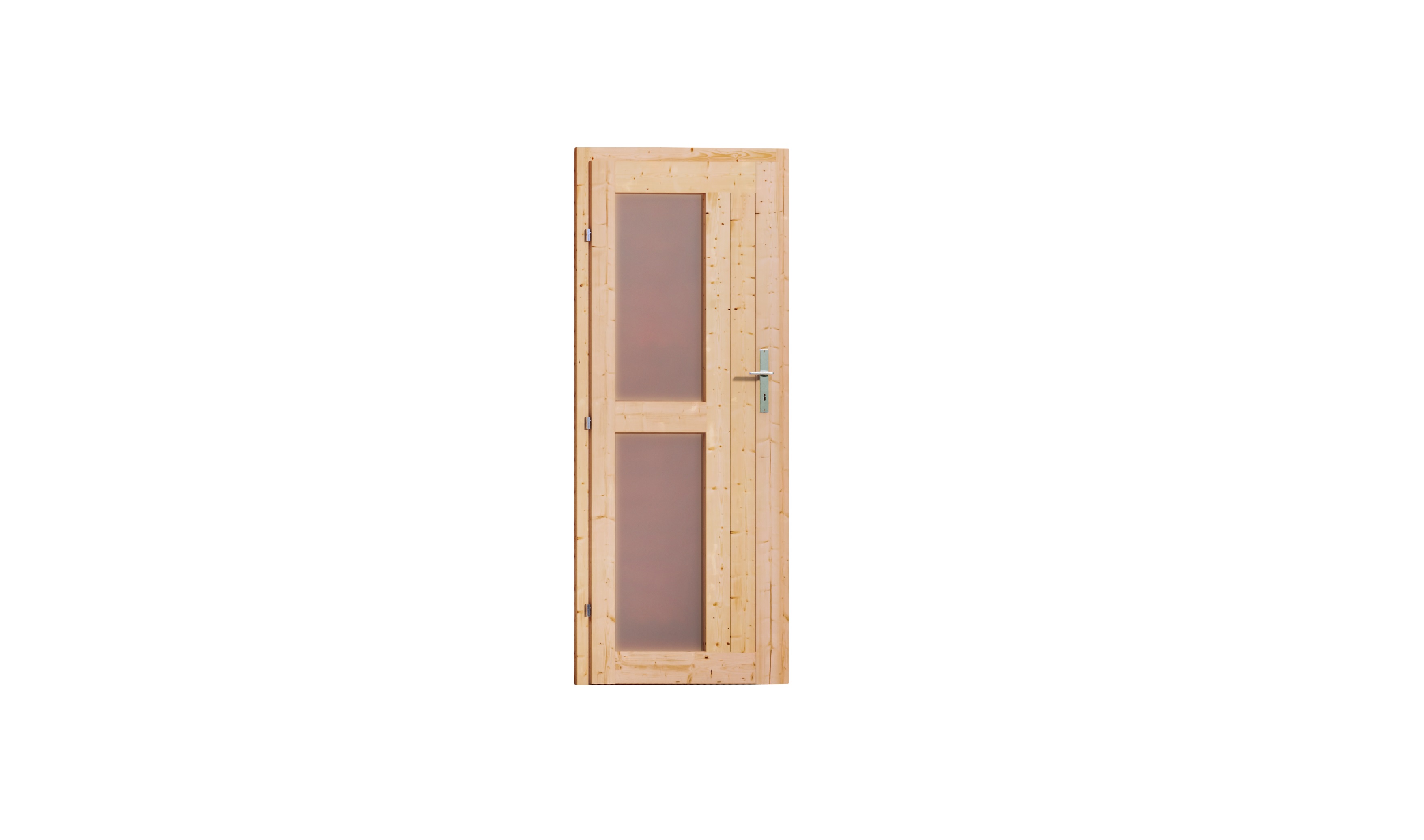 Door package outdoor sauna frosted glass look